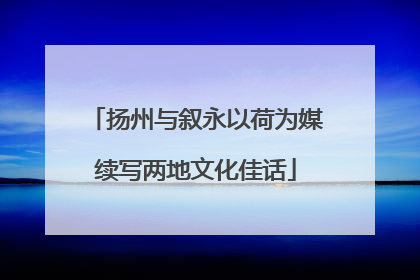 扬州与叙永以荷为媒续写两地文化佳话