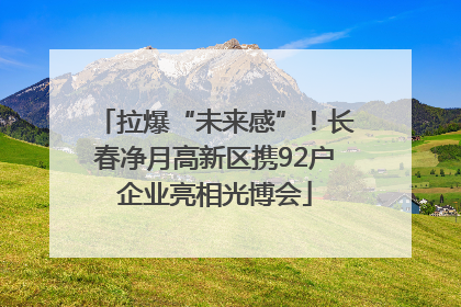 拉爆“未来感”！长春净月高新区携92户企业亮相光博会