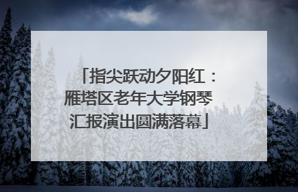 指尖跃动夕阳红：雁塔区老年大学钢琴汇报演出圆满落幕