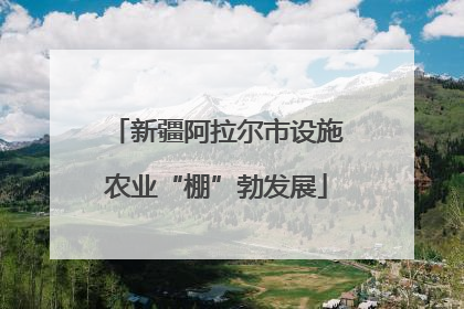新疆阿拉尔市设施农业“棚”勃发展