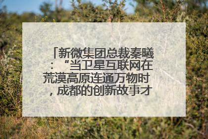 新微集团总裁秦曦：“当卫星互联网在荒漠高原连通万物时，成都的创新故事才真正开始”