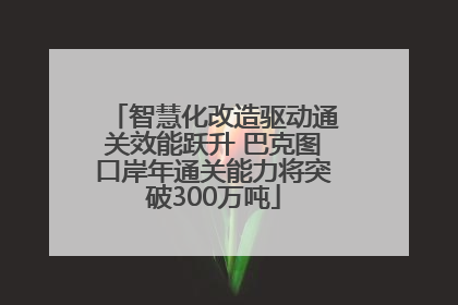 智慧化改造驱动通关效能跃升 巴克图口岸年通关能力将突破300万吨