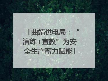 曲靖供电局：“演练+宣教”为安全生产蓄力赋能