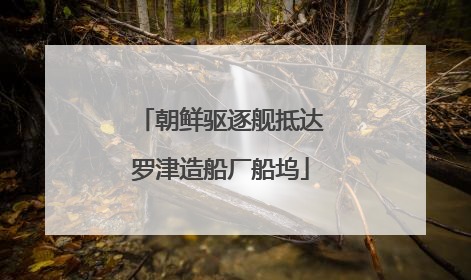 朝鲜驱逐舰抵达罗津造船厂船坞