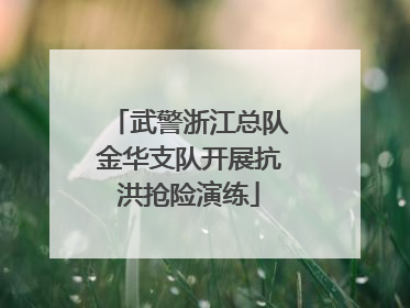 武警浙江总队金华支队开展抗洪抢险演练