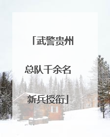 武警贵州总队千余名新兵授衔