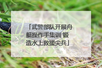 武警部队开展舟艇操作手集训 锻造水上救援尖兵