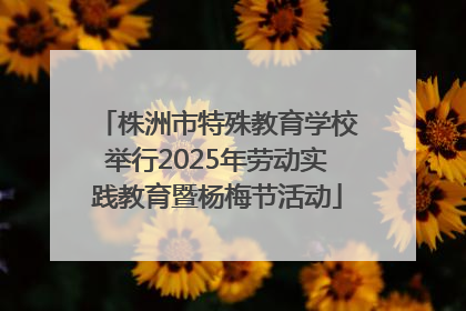 株洲市特殊教育学校举行2025年劳动实践教育暨杨梅节活动