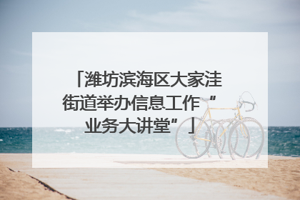 潍坊滨海区大家洼街道举办信息工作“业务大讲堂”