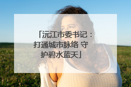 沅江市委书记：打通城市脉络 守护碧水蓝天
