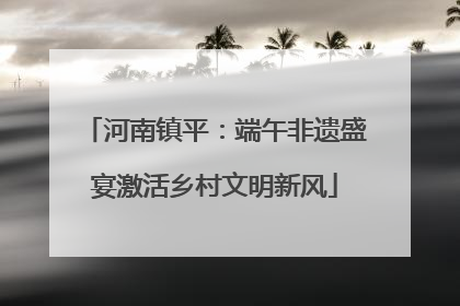 河南镇平：端午非遗盛宴激活乡村文明新风