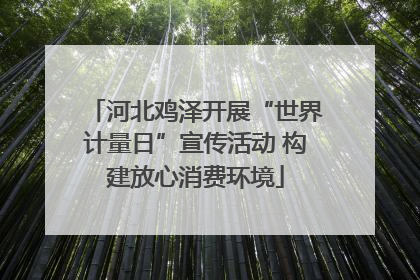 河北鸡泽开展“世界计量日”宣传活动 构建放心消费环境