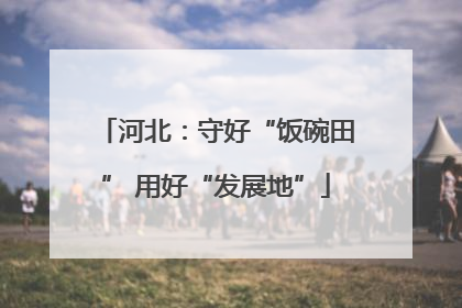 河北：守好“饭碗田” 用好“发展地”
