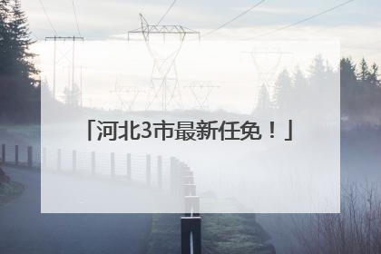 河北3市最新任免！