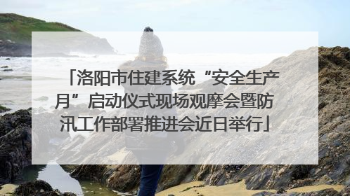 洛阳市住建系统“安全生产月”启动仪式现场观摩会暨防汛工作部署推进会近日举行