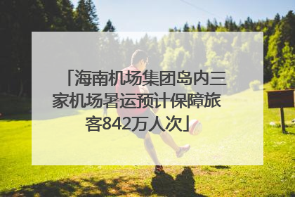 海南机场集团岛内三家机场暑运预计保障旅客842万人次