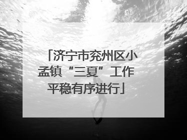 济宁市兖州区小孟镇“三夏”工作平稳有序进行