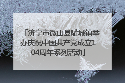 济宁市微山县驩城镇举办庆祝中国共产党成立104周年系列活动