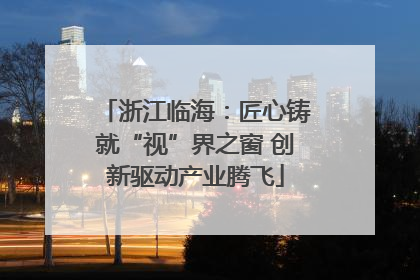 浙江临海：匠心铸就“视”界之窗 创新驱动产业腾飞