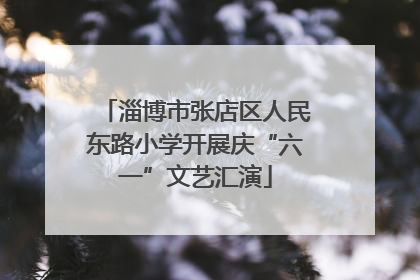 淄博市张店区人民东路小学开展庆“六一”文艺汇演