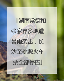 湖南常德和张家界多地遭暴雨袭击，长沙至桃源火车票全部停售