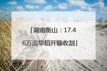 湖南衡山：17.46万亩早稻开镰收割