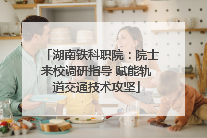 湖南铁科职院：院士来校调研指导 赋能轨道交通技术攻坚