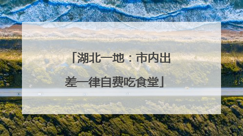 湖北一地：市内出差一律自费吃食堂