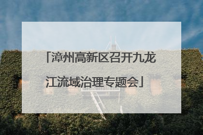 漳州高新区召开九龙江流域治理专题会