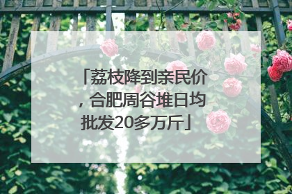 荔枝降到亲民价，合肥周谷堆日均批发20多万斤