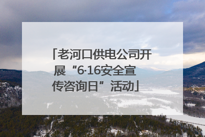 老河口供电公司开展“6·16安全宣传咨询日”活动