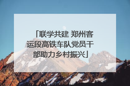 联学共建 郑州客运段高铁车队党员干部助力乡村振兴