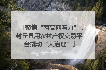 聚焦“两高四着力”，封丘县用农村产权交易平台撬动“大治理”