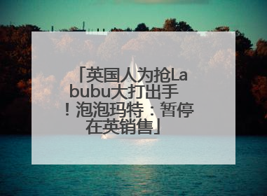 英国人为抢Labubu大打出手！泡泡玛特：暂停在英销售