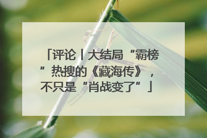 评论丨大结局“霸榜”热搜的《藏海传》，不只是“肖战变了”