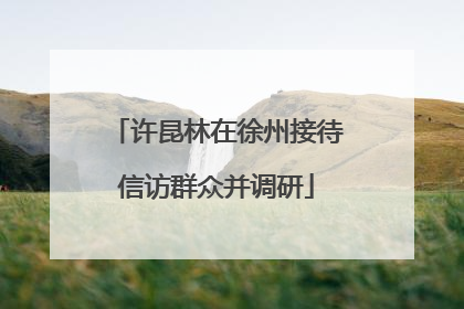 许昆林在徐州接待信访群众并调研