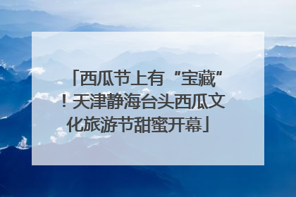 西瓜节上有“宝藏”！天津静海台头西瓜文化旅游节甜蜜开幕