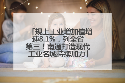 规上工业增加值增速8.1%，列全省第三！南通打造现代工业名城持续加力
