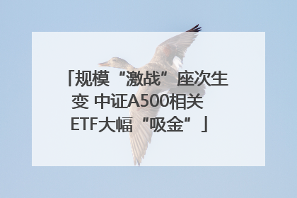 规模“激战”座次生变 中证A500相关ETF大幅“吸金”