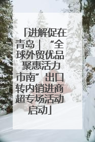 进解促在青岛｜“全球外贸优品 聚惠活力市南”出口转内销进商超专场活动启动