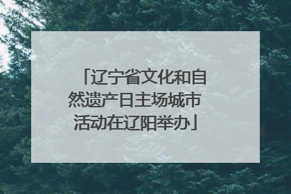 辽宁省文化和自然遗产日主场城市活动在辽阳举办