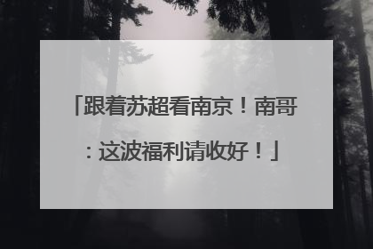 跟着苏超看南京！南哥：这波福利请收好！