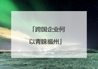 跨国企业何以青睐福州