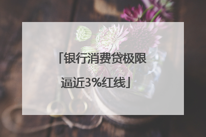 银行消费贷极限逼近3%红线