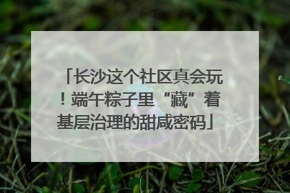 长沙这个社区真会玩！端午粽子里“藏”着基层治理的甜咸密码