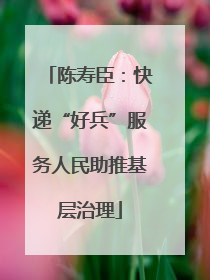 陈寿臣：快递“好兵”服务人民助推基层治理