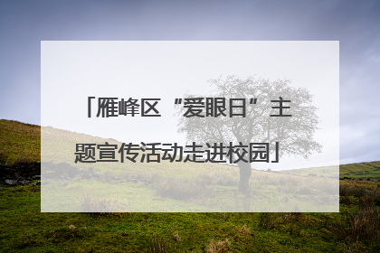 雁峰区“爱眼日”主题宣传活动走进校园