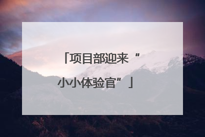 项目部迎来“小小体验官”