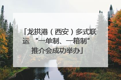 龙拱港（西安）多式联运 “一单制、一箱制” 推介会成功举办