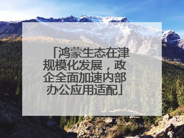 鸿蒙生态在津规模化发展，政企全面加速内部办公应用适配